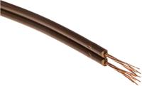 207-5346 RS PRO 2 Core Speaker Cable, 0.34 mm² CSA, 1.8mm od, 100m, Brown