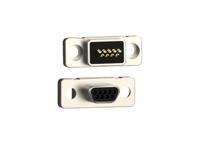 580-m15-113l001 Norcomp 580 15 Way Vertical Panel Mount D-sub Connector Plug, 1.27mm Pitch