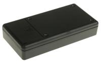 1599bbkbat Hammond 1599 Series Black Flame Retardant ABS Handheld Enclosure, Integral Battery Compartment, IP54, 130 x 65 x 25mm