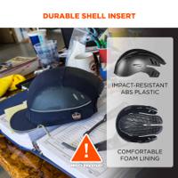 23374 Ergodyne Black Standard Peak Bump Cap, Foam Protective Material