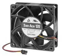 9gv1212p1j18 Sanyo Denki Axial Fan, 12 V dc, DC Operation, 224cfm, 36W, 3A Max, 120 x 120 x 38mm