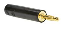 240115-21 Staubli Black, Male to Female Test Connector Adapter With Brass contacts and Gold Plated - Socket Size: 4mm