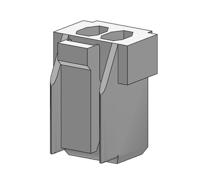 351550200 Molex Receptacle Crimp Connector Housing, 2.5mm Pitch, 2 Way, 1 Row