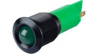 q16p1bxxg24e APEM Q16 Series Green Panel Mount Indicator, 24V dc, 16mm Mounting Hole Size, Faston, Solder Lug Termination, IP67
