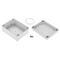 192-0697 RS PRO Grey ABS Enclosure, IP65, Grey Lid, 191.3 x 240 x 105.7mm