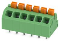 1862084 Phoenix Contact SPTAF 1/ 6-3.5-EL Series PCB Terminal Block, 6-Contact, 3.5mm Pitch, Through Hole Mount, 2-Row