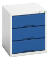 1692500311 Bott 3 Cabinet, Steel, 600mm x 525mm x 550mm, Blue, Light Grey