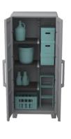 136-8877 RS PRO 2 Door Plastic Floor Standing Storage Cabinet, 780 x 430 x 1840mm