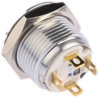 av1610p712r04 TE Connectivity Illuminated Push Button Switch, Momentary, Panel Mount, 16mm Cutout, SPST, Blue LED, 36V dc, IP67