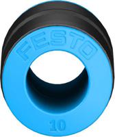 qs-10 Festo QS Series Straight Tube-to-Tube Adaptor, Push In 10 mm to Push In 10 mm, Tube-to-Tube Connection Style, 153034