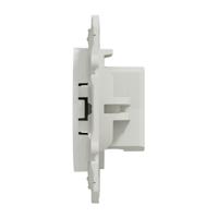 s520445 White Male 1 Outlet Socket, Flush Mount