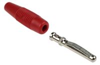 930047101 Hirschmann Test & Measurement Red Male Banana Plug - Solder, 30 V ac, 60 V dc