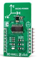 mikroe-3197 MikroElektronika 3D Hall 5 Click Evaluation Board