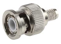 j01000a0049 Telegartner, Plug Cable Mount BNC Connector, 50Ω, Crimp Termination, Straight Body