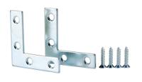 397-4976 Zinc Plated Steel L Shape Bracket 4 Hole, 50 x 50 x 13mm