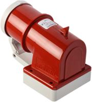 412 MENNEKES IP44 Red Panel Mount 3P + N + E Right Angle Industrial Power Plug, Rated At 32A, 400 V