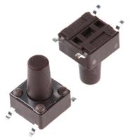 dtsm65nv Apem Brown Stem Tactile Switch, SPST 50 mA @ 12 V dc 9.5mm Surface Mount