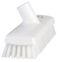 70435 Vikan Medium Bristle White Deck Brush, 32mm bristle length, Polyester, Polypropylene, Stainless Steel bristle material
