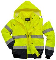 918-5999 Portwest Yellow Men Hi Vis Bomber Jacket, 3XL