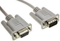 11016260-25 Roline Male 9 Pin D-sub to Female 9 Pin D-sub Serial Cable, 6m