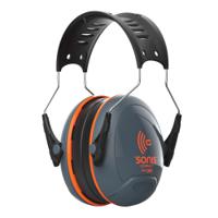 aeb030-0ay-000 JSP AEB030-0AY-000 Wireless Speak & Listen Ear Defender with Headband, 32dB, Dark Grey/Orange, Noise Cancelling