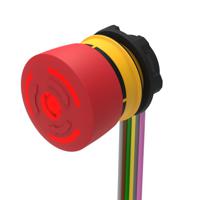 84-53418d40 EAO Twist Release Illuminated Emergency Stop Push Button, Panel Mount, 22.3mm Cutout, DPST, IP65, IP66, IP67