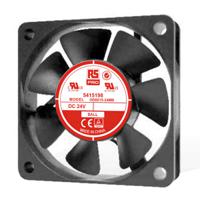 541-5198 RS PRO Axial Fan, 24 V dc, DC Operation, 23.8m³/h, 1.7W, 40mA Max, 60 x 60 x 15mm