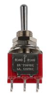 734-7044 RS PRO Toggle Switch, Panel Mount, (On)-Off-(On), DPDT, Solder Terminal