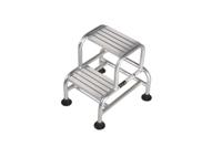217-809 RS PRO 2 Tread Aluminium Steps 0.5m Platform Height, Aluminium