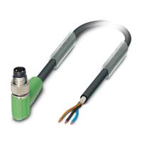 1521672 Phoenix Contact Male 3 way M8 to 3 way Unterminated Sensor Actuator Cable, 3 m