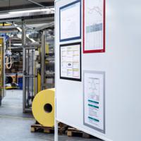 486823 Durable MagneticDURAFRAME® MAGNETIC Silver A3 Metal Information Frame, 446mm Height, 325mm Width