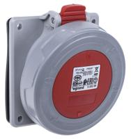 5-553-89 Legrand, P17 Tempra Pro IP66, IP67 Red Panel Mount 3P + N + E Industrial Power Socket, Rated At 16A, 415 V