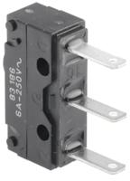 83-186-002 Crouzet Button Micro Switch, Quick Connect Terminal, 6 A @ 250 V ac, SPDT, IP67