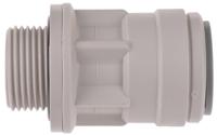 cm012216s JG Speedfit Plastic Pipe Fitting, Straight Push Fit Adapter, 22mm, BSP 3/4in