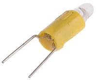 210-838 RS PRO Yellow LED Indicator Lamp, 24V ac/dc, bi-pin Base, 4.25mm Diameter, 85mcd
