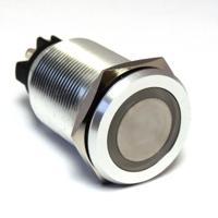 248-9140 RS PRO Illuminated Push Button Switch, Momentary, Panel Mount, 16.2mm Cutout, SPST, Blue LED, 250V ac, IP65