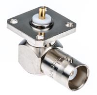 r141654000 Radiall, Jack Flange Mount BNC Connector, 50Ω, Solder Termination, Right Angle Body