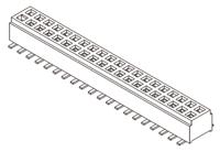 clm-120-02-l-d Samtec CLM Series Straight Surface Mount PCB Socket, 40-Contact, 2-Row, 1mm Pitch, Solder Termination