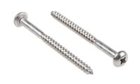 144-3522 RS PRO Pozidriv Round Stainless Steel Wood Screw, A2 304, 5mm Thread, 65mm Length