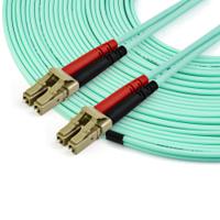 a50fblclc15 StarTech.com LC to LC Duplex OM3 Multi Mode OM3 Fibre Optic Cable, 50/125μm, Light Blue, 15m