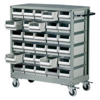 669-3816 RS PRO 30 Drawer Storage Unit, Steel, 880mm x 880mm x 400mm, Grey