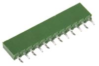 1-215297-2 TE Connectivity AMPMODU HV100 Series Straight Through Hole Mount PCB Socket, 12-Contact, 1-Row, 2.54mm Pitch, Solder