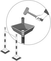 204-1764 RS PRO Red/White ABS Barrier Post