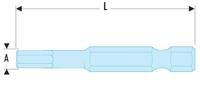 eh605 Facom Hexagon Screwdriver Bit, 5 mm Tip