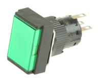 xb6edw3b1p Schneider Electric Harmony XB6E Series Illuminated Push Button, Spring Return, Panel Mount, 16mm Cutout, SPDT, Green