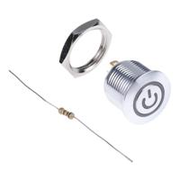 175-8703 RS PRO Illuminated Push Button Switch, Momentary, Panel Mount, 16mm Cutout, SPST, RGB LED, 36V dc, IP67