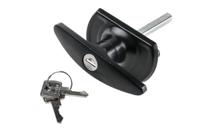 1616753 Euro-Locks a Lowe & Fletcher group Company Black Die Cast Zinc Locking Handle, T-Handle