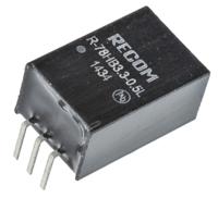 r-78hb33-05l Recom Switching Regulator, Through Hole, 3.3V dc Output Voltage, 9 → 72V dc Input Voltage, 500mA Output Current,