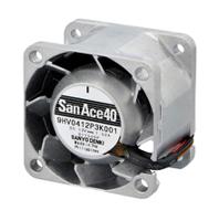 9hv0412p3k001 Sanyo Denki San Ace 9HV Series Axial Fan, 12 V dc, DC Operation, 49.8m³/h, 18.3W, 1.52A Max, 40 x 40 x 28mm