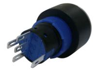 175-8412 RS PRO Illuminated Push Button Switch, Momentary, Panel Mount, 22.2mm Cutout, SPDT, Blue LED, 250V ac, IP65